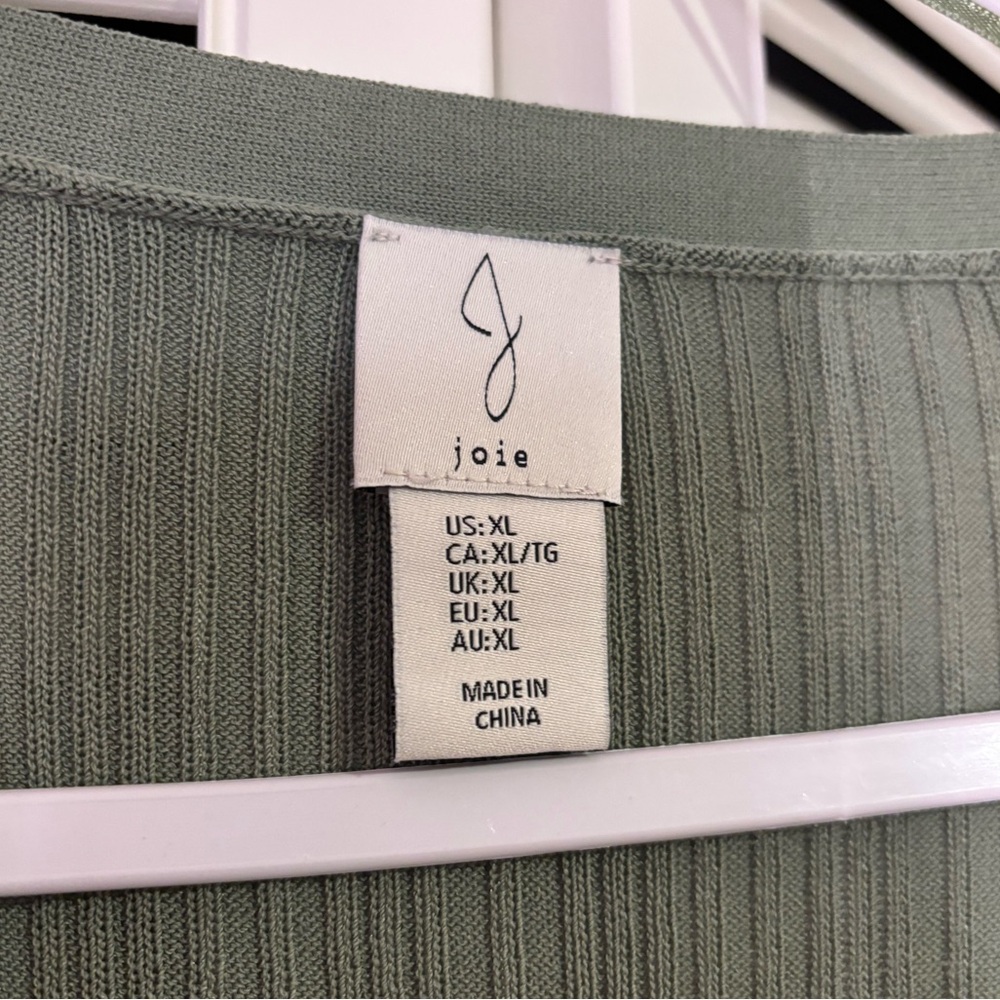 Sage Green Ribbed Open Cardigan - Picture 3 of 3